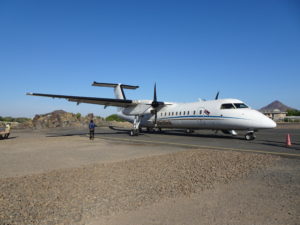 Our Safarilink plane after arrival in Lodwar